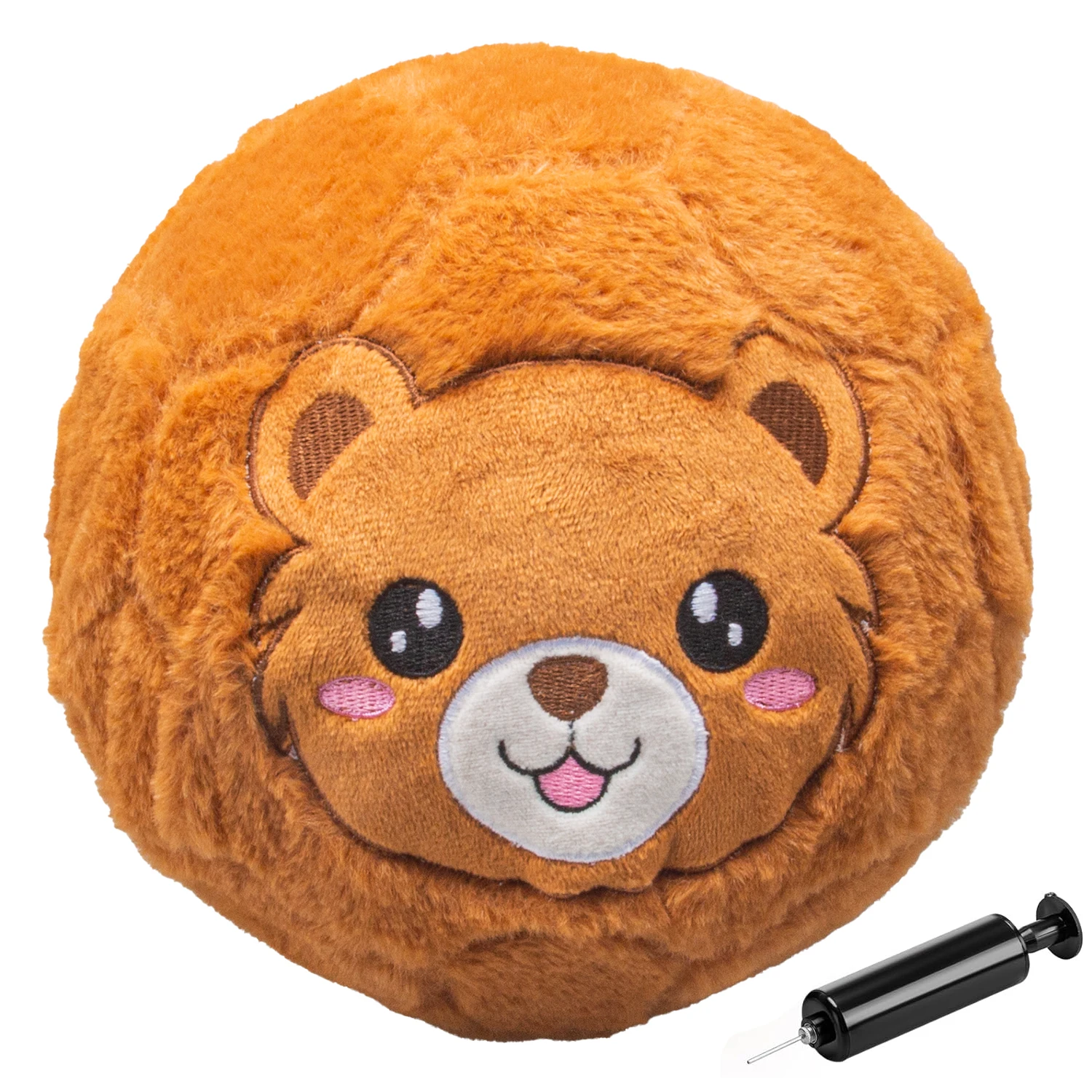 Pelota Saltarina Con Diseño De Animales De Dibujos Animados (marrón), Súper Suave Y De Gran Rebote Para Juegos De Interior.