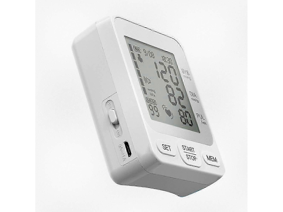 Tensiómetro de muñeca con pantalla LCD grande, tensiómetro automático para uso doméstico con brazalete. Ly Ebike