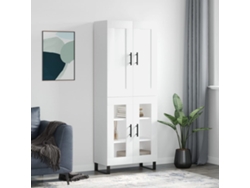 Aparador Alto Madera Contrachapada Blanco 69,5x34x180 Cm
