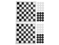 2 juegos de damas internacionales con tablero de plástico plegable - Juego de mesa portátil para viajes