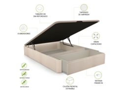 Canapé con cajón frontal 135-150 cm Luxury Max 3D 135x190 cm