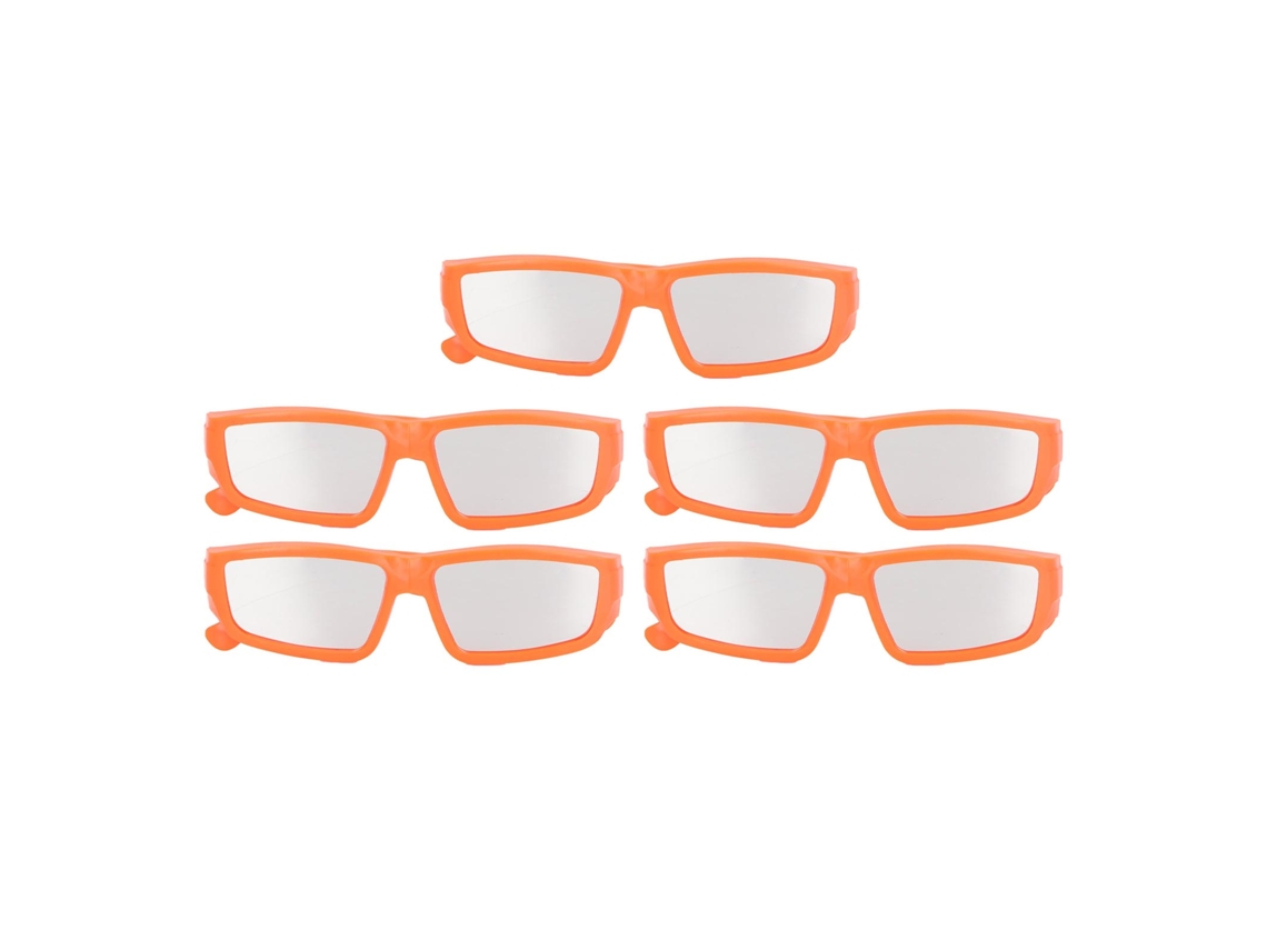 Ats-5pcs Gafas De Eclipse Solar Profesionales Seguras De Plástico Para Adolescentes Y Adultos Naranjas