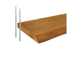Relaxdays Prateleira De Parede, Borda Natural, 3x100x22 Cm, Rústica, Cozinha, Madeira Maciça Pinho, Castanho