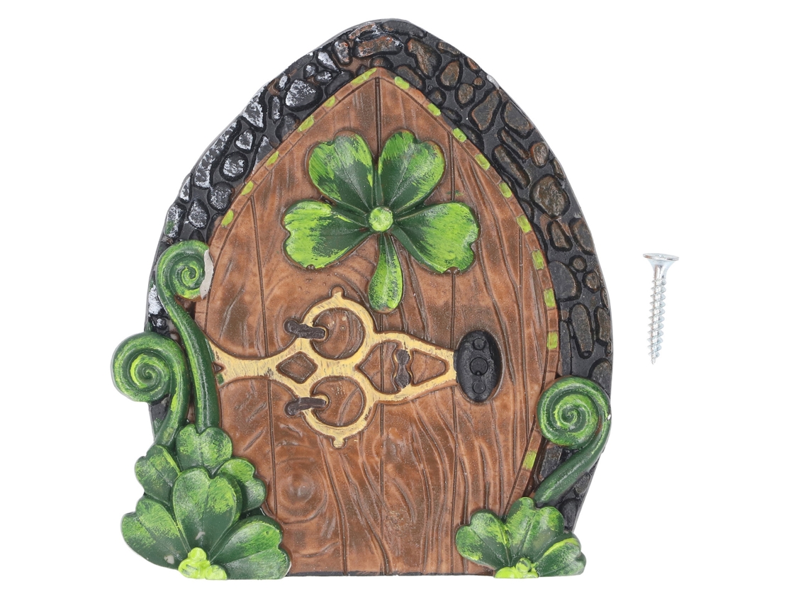 Puerta De Hadas En Miniatura De Resina Con Tornillo Para Decoración De Árboles, Jardines Y Exteriores.