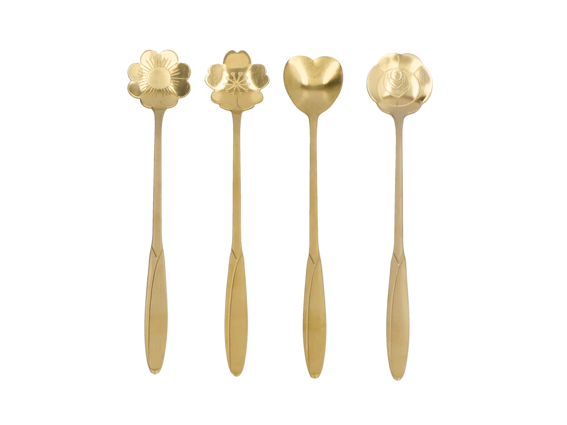 RNEMITERY spoon de pareja elegante para cafeterías para cafeterías, acero inoxidable exquisito cuchara larga segura para usar con bordes lisos, no doblado o óxi