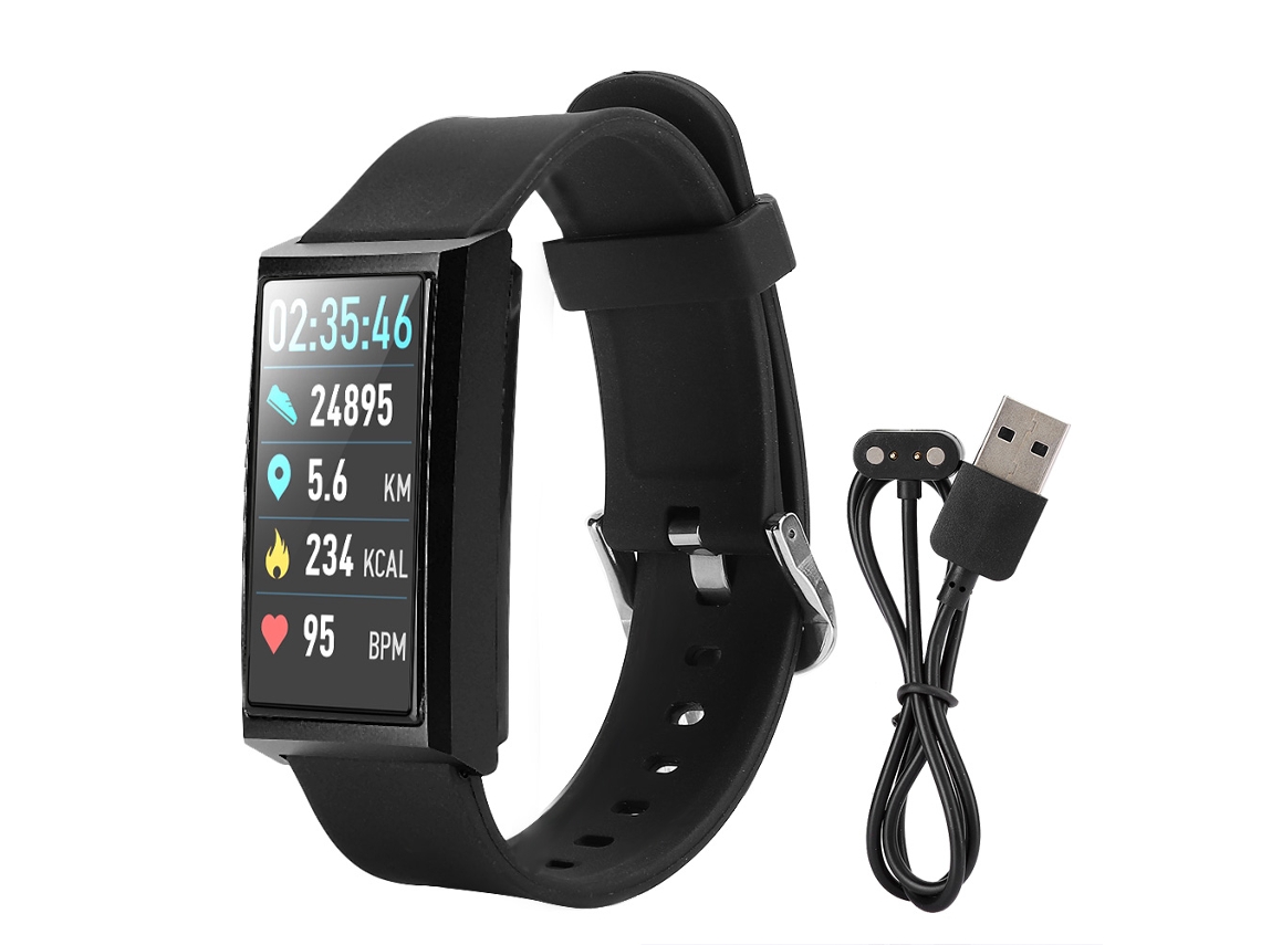 Pulsera EOOCOO D5 con monitorización de la salud y resistente al agua.