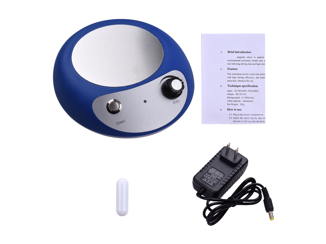 Agitador Magnético Placa Caliente 2000ml Laboratorio Cocina