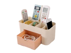 Organizador de maquillaje cajón con divisores rosa (20.5x10.5x10cm) Kofihety