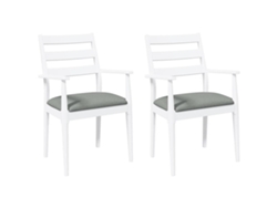 Maison Exclusive - Sillas De Comedor Con Cojines, 2 Unidades, Blancas, Madera Maciza, Caucho
