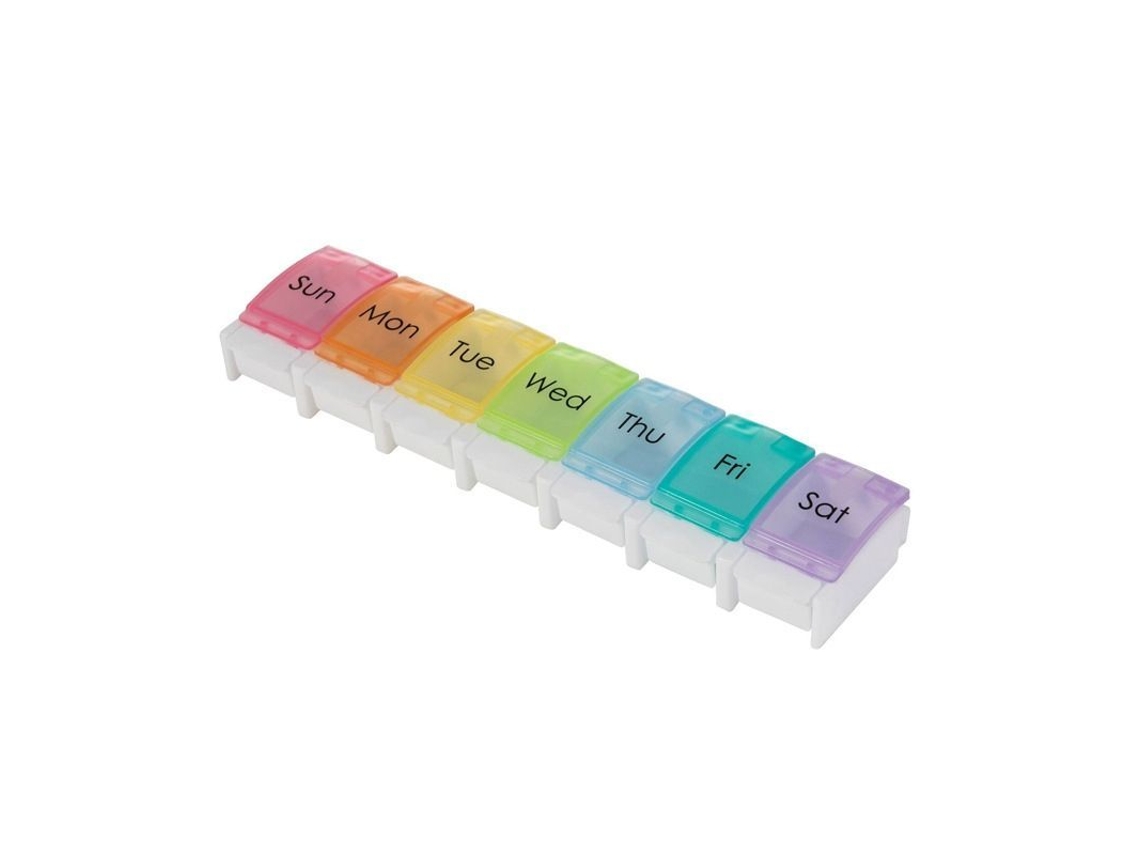 Pastillero Semanal Con Sistema De Apertura Rápida, Apto Para Personas Con Artritis, Libre De Bpa Y Fácil De Transportar, Con Capacidad Para 7 Días.