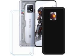 Conjunto de Protectores de Pantalla Antiqueda Filme para Nubia Red Magic 7 Pro HONGWE. Negro (3un)