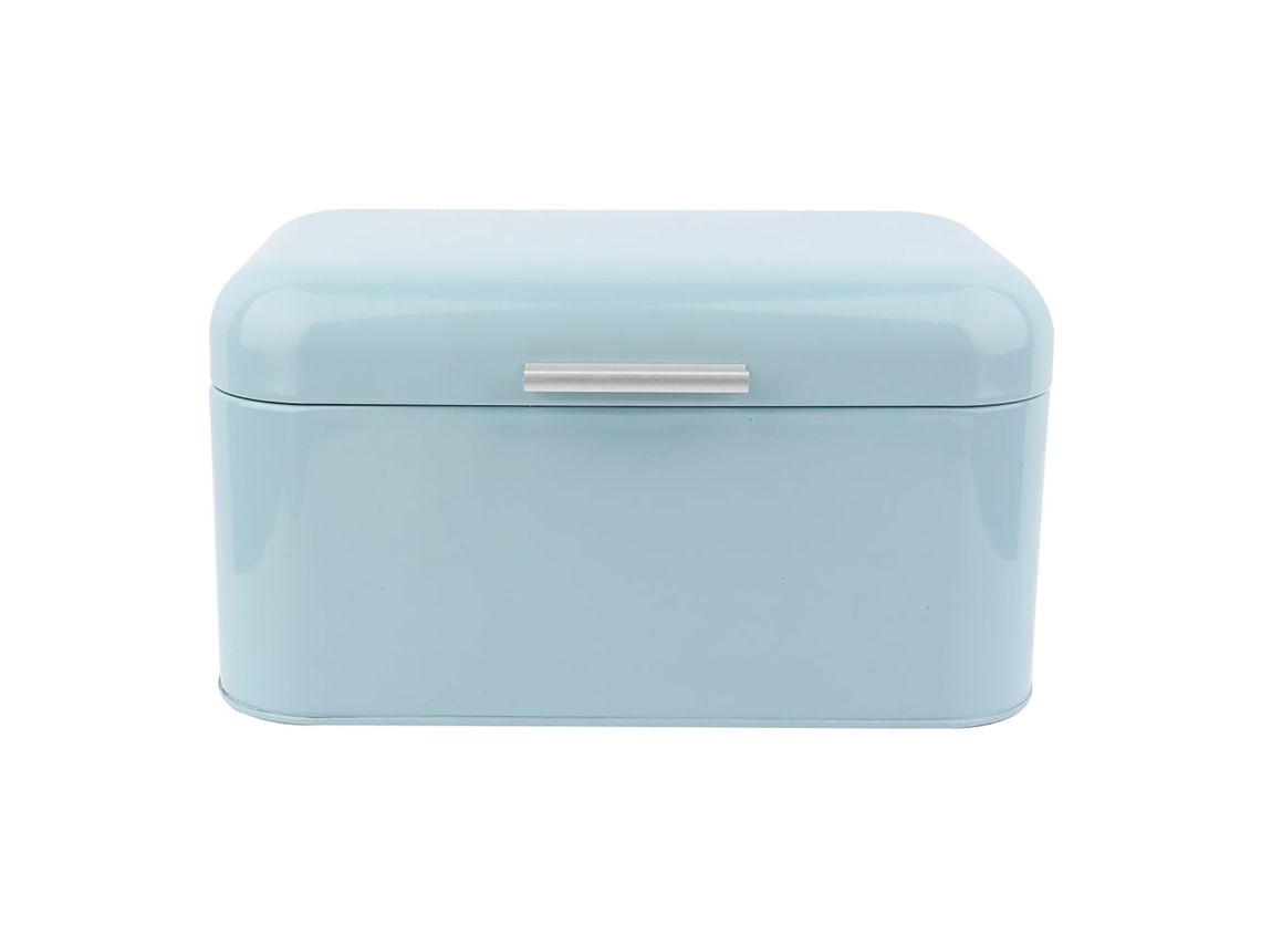 Panera Metálica De Color Liso Estilo Retro Con Gran Capacidad Para Almacenamiento En La Cocina - Azul