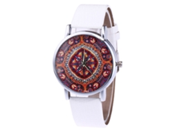 Reloj De Pulsera Analógico De Cuarzo Con Correa De Pu Para Mujer, Regalo Para Enamorados, Blanco.