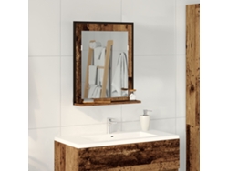 Espejo De Baño Madera Envejecida 50x12x60 Cm Madera De Ingeniería