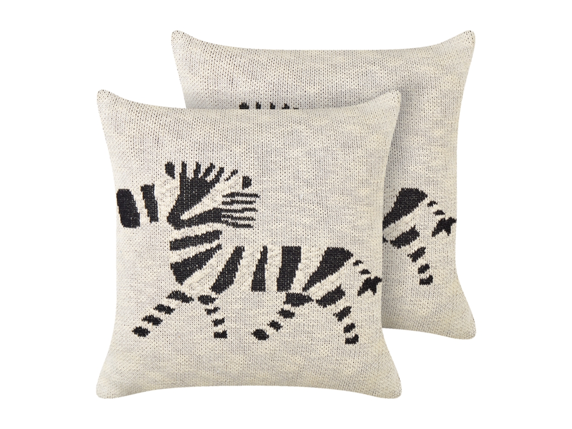 Cojines infantiles decorativos BELIANI Jabori de Algodón Beige 45x45x10