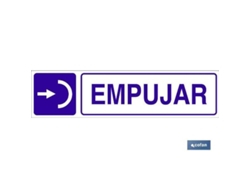 Señal glasspack adhesiva 175x45 empujar