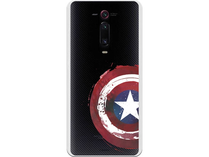 Carcasa Xiaomi Mi 9T (Redmi K20) MARVEL Capitán América Transparente