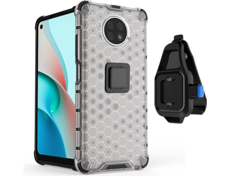 Funda con Clip para Xiaomi Redmi Note 9T PHONESHIELD 4x1 Honeycomb Gris