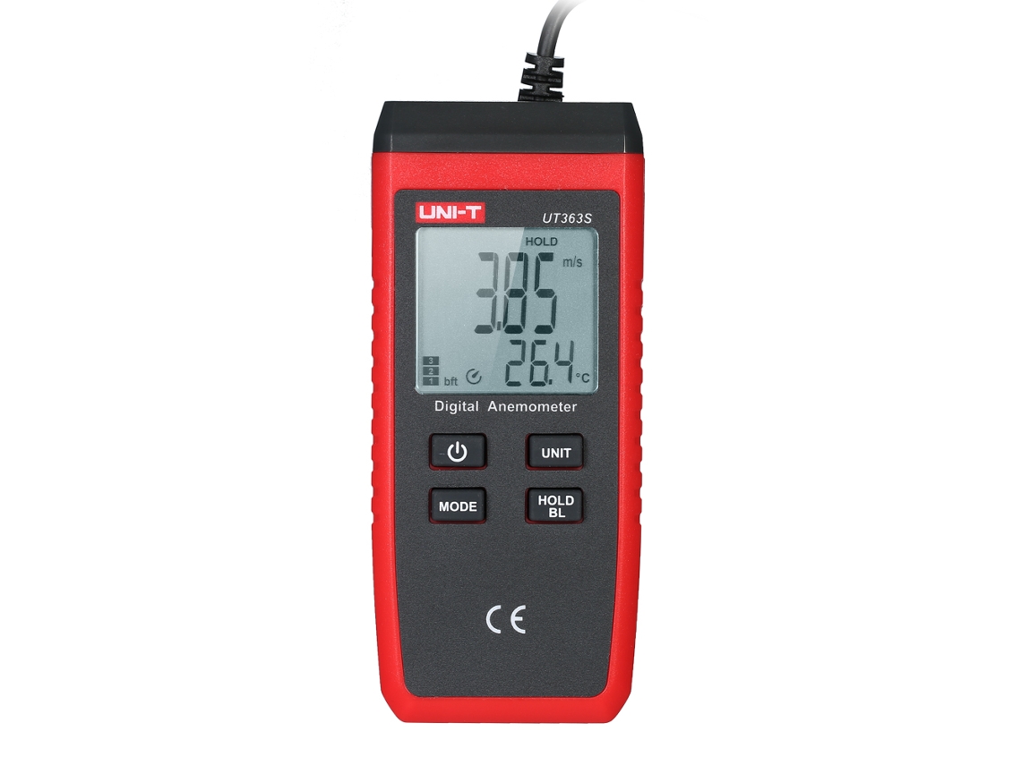 Anemómetro Digital Lcd Mini Uni-t Ut363s, Medidor Portátil De Velocidad Del Viento Y Temperatura.