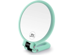 2026altiro-espejo De Mano Plegable De 1x Y 15x, De Doble Cara Con Mango Ajustable Para Mujeres (verde)