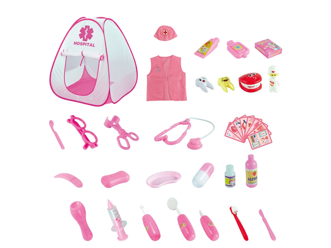 Kit De Médico Infantil Con Tienda De Campaña Médica, Traje Y Herramientas De Dentista - Juguete De Rol Para Niños