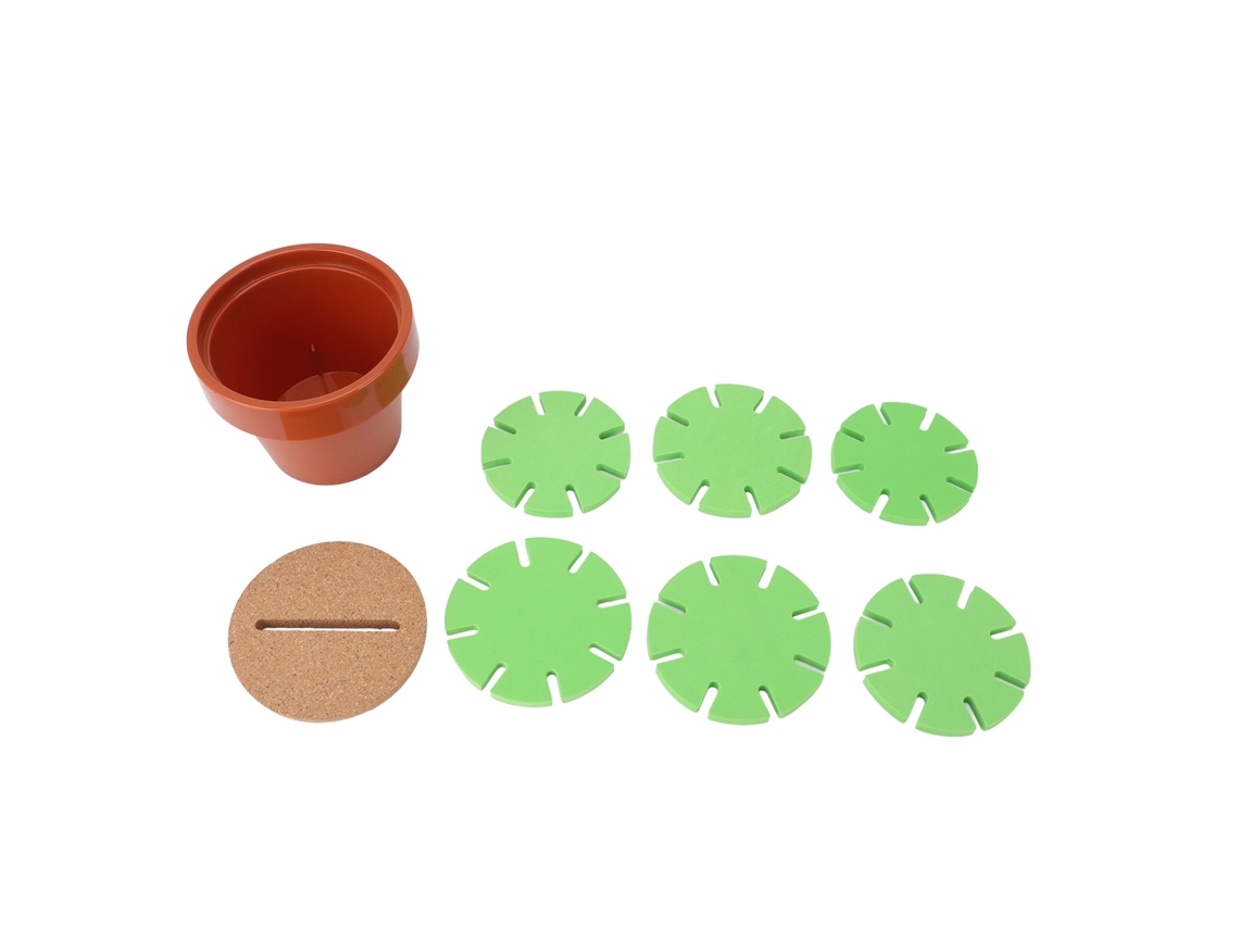 Portavasos Antideslizante Con Forma De Cactus, Con Aislamiento Térmico Y Soporte Decorativo Para Macetas.