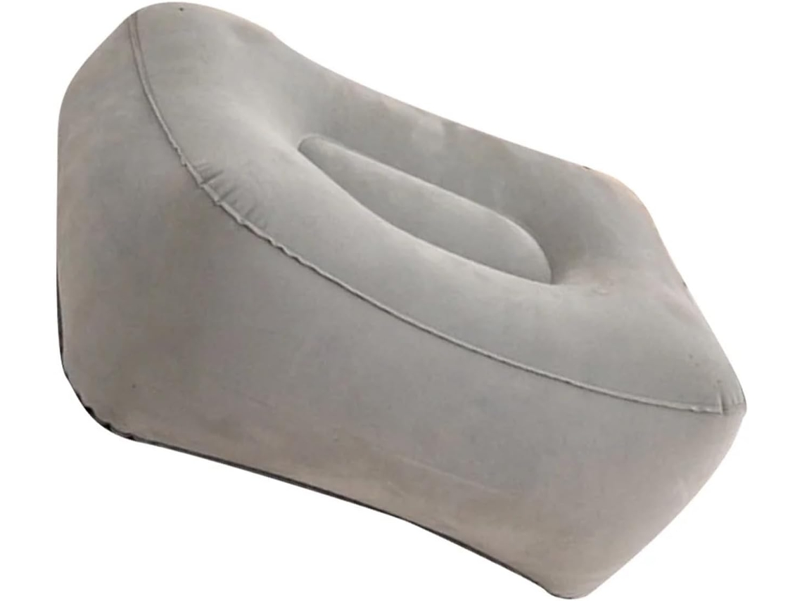 Alfombrilla Ajustable Reposapiés Avión, Cojín Inflable, Coche Relajarse Gris