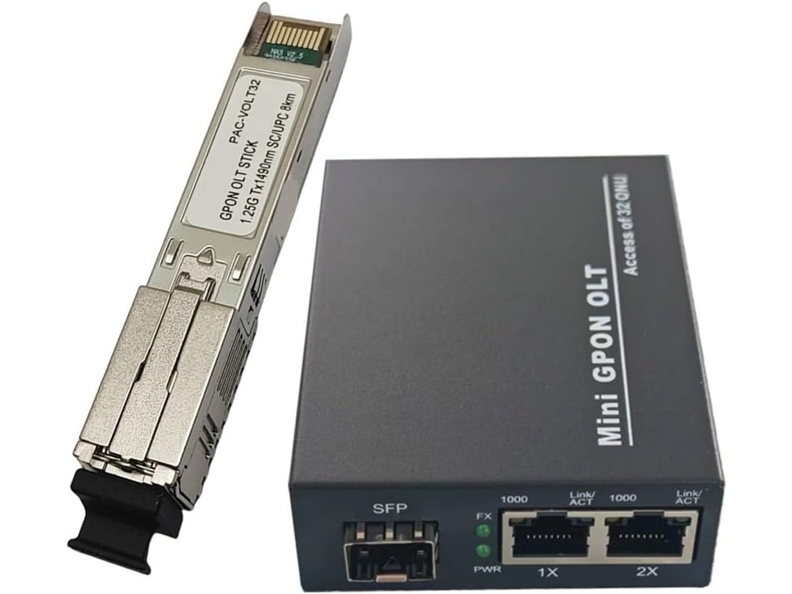 Nuevo Mini Gpon Olt Stick Con 1 Puerto Y 2 Puertos Para Enlace Ascendente De 32 Onu