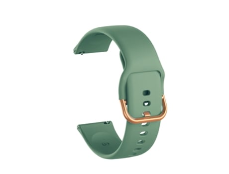 Correa de Silicona 20mm con hebilla de oro rosa para Samsung Galaxy Watch4 Classic 46mm 42mm/Watch4 44mm 40mm/Galaxy Watch Active2 - verde oscuro