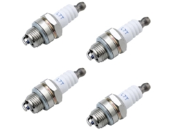 Kit universal Rebe-bujías Linjou L7t de 4 piezas para motores de 2 tiempos de cortacéspedes, desbrozadoras y motosierras.