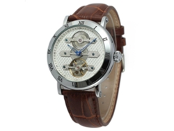 Relógio Xr3406 Com Pulseira Ouro Rosa, Caixa Ouro Rosa, Ponteiros Ouro Rosa E Fundo Preto, Resistente À Água, Mecânico Para Homens