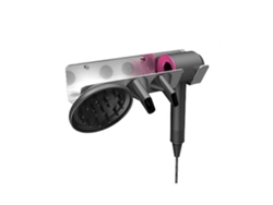 Soporte plateado para secador de pelo, lado derecho, montaje en pared, gancho para estante, soporte para secador de pelo Dyson GOKOCO Supersonic