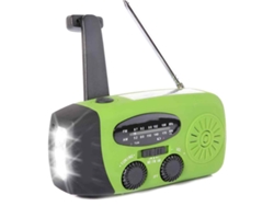 JILLIOPER Radio de Mano Solar Portátil Alarma Meteorológica Radio de Emergencia para Desastres al Aire Libre 1 pieza