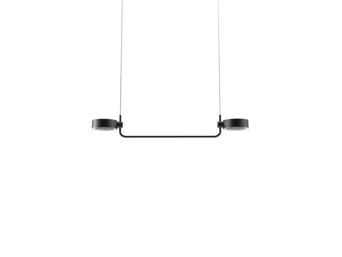 ZAFFERANO SUPER O Lámpara colgante LED negra recargable y regulable