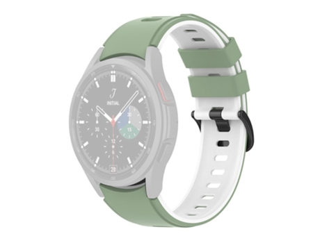 Correa de Silicona bicolor para Samsung Galaxy Watch 5 40mm/44mm/Watch 5 Pro 45mm/Watch4 40mm/44mm/Watch4 Classic 42mm/46mm/Watch3 41mm - verde cla...