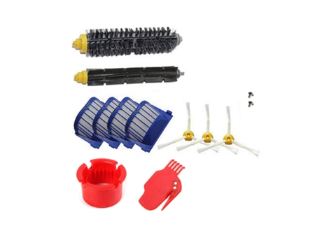 3X filtro de Robot 3X Cepillo Lateral 2 Kit de cepillo batidor para Irobot Roomba 600 Series 595 620 630 650 660 pieza de Robot aspirador