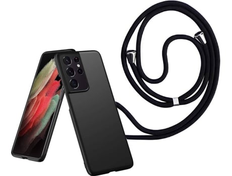 Funda Samsng S21 Ultra Turtleshell Rígida con Collar Negro