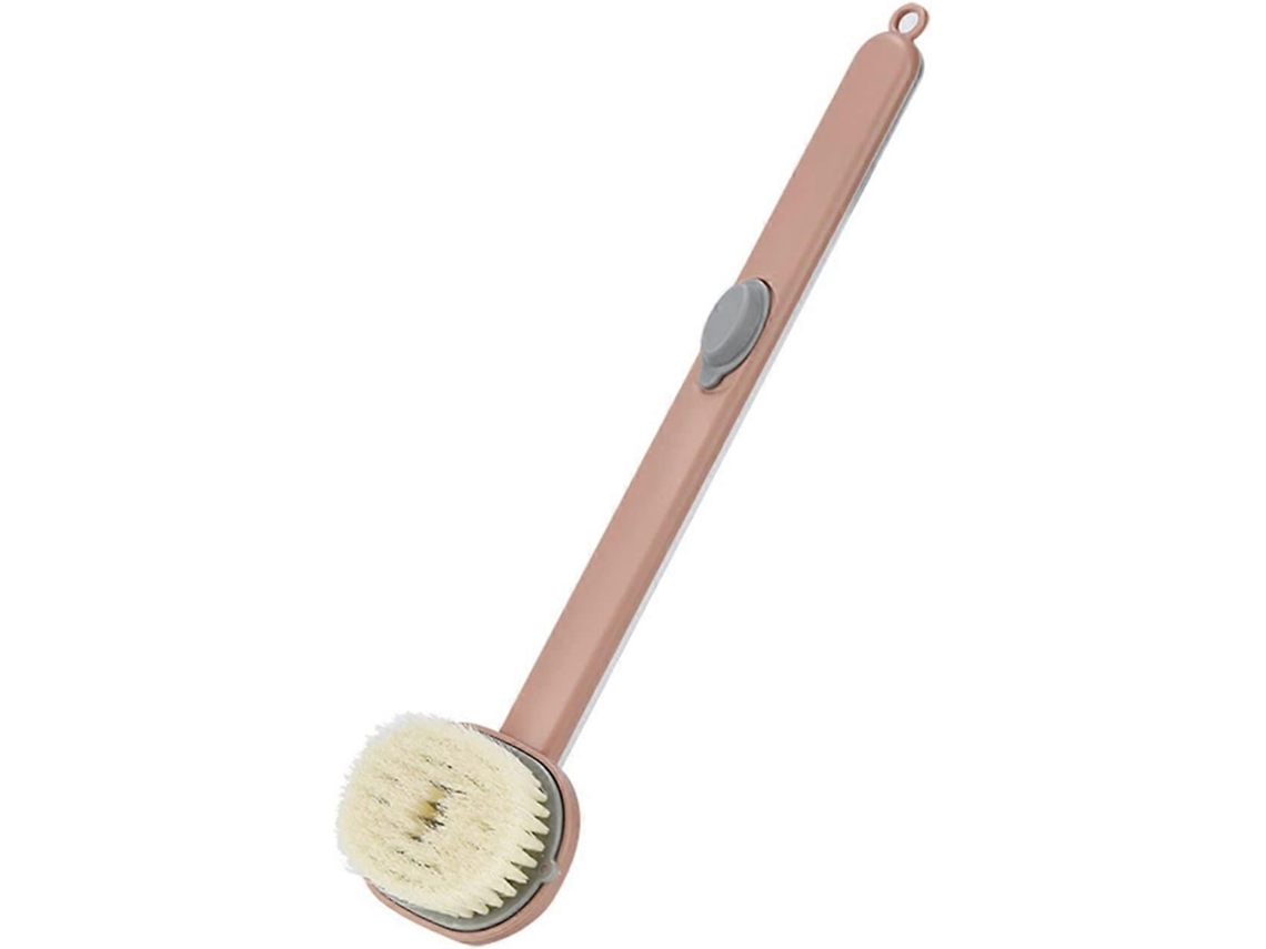 Rebe-escoba De Baño Con Mango Largo Rosa Cepillo Desinfectante Exfoliante Con Dispensador De Jabón Para Piel Suave Y Limpieza Profunda