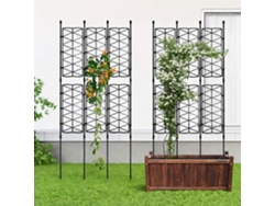 Enrejado Trepadoras 46x125cm Metal Negro | Nyana Garden