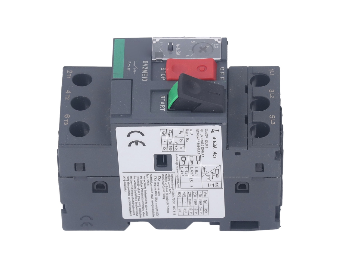 Veloriskku-disjuntor De Motor Com Proteção Contra Sobre Carga Magnético Térmico Botão Manual Iniciador Ac690v Gv2‑me10 4‑6.3a