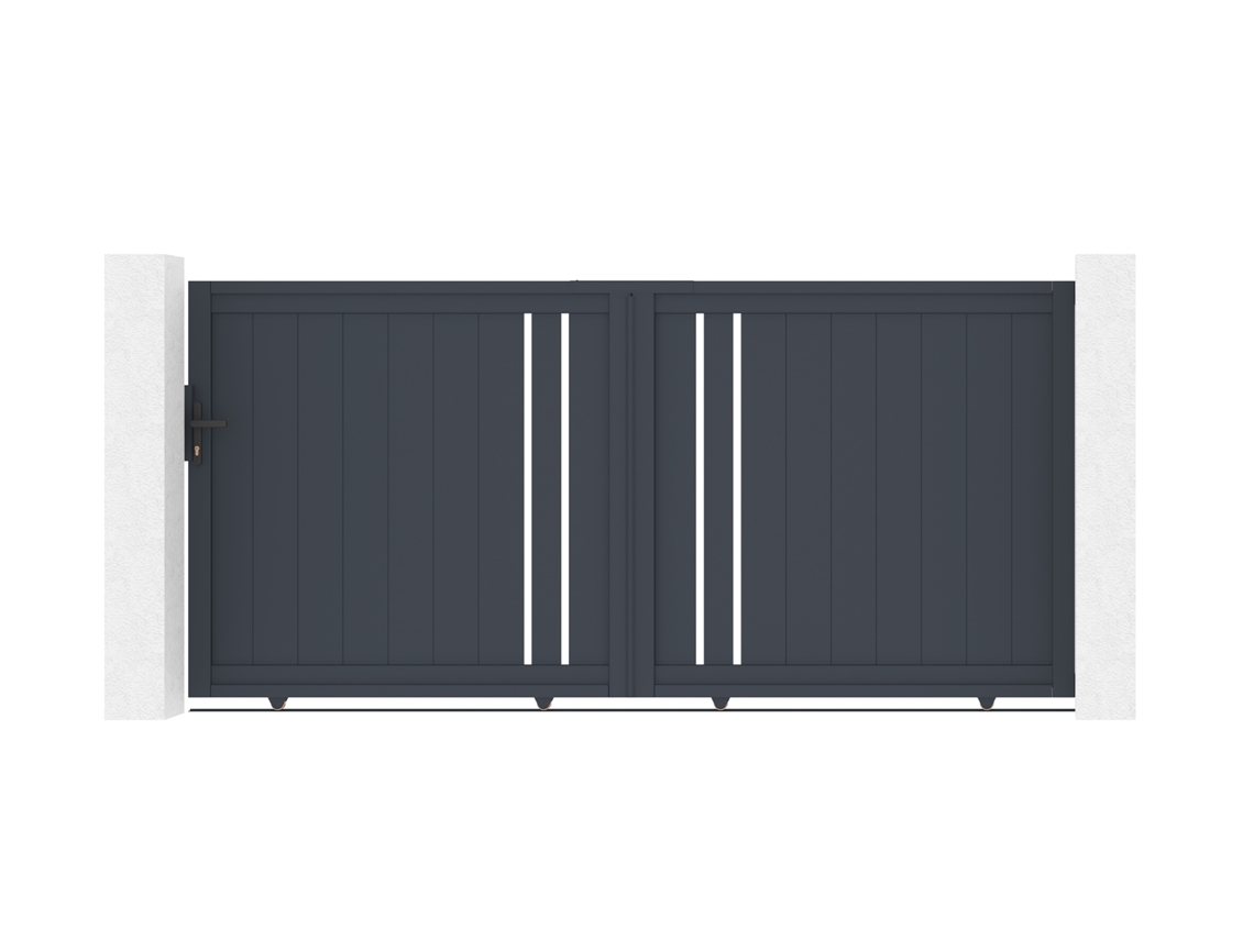 Puerta corredera de aluminio 3m giona H.140cm