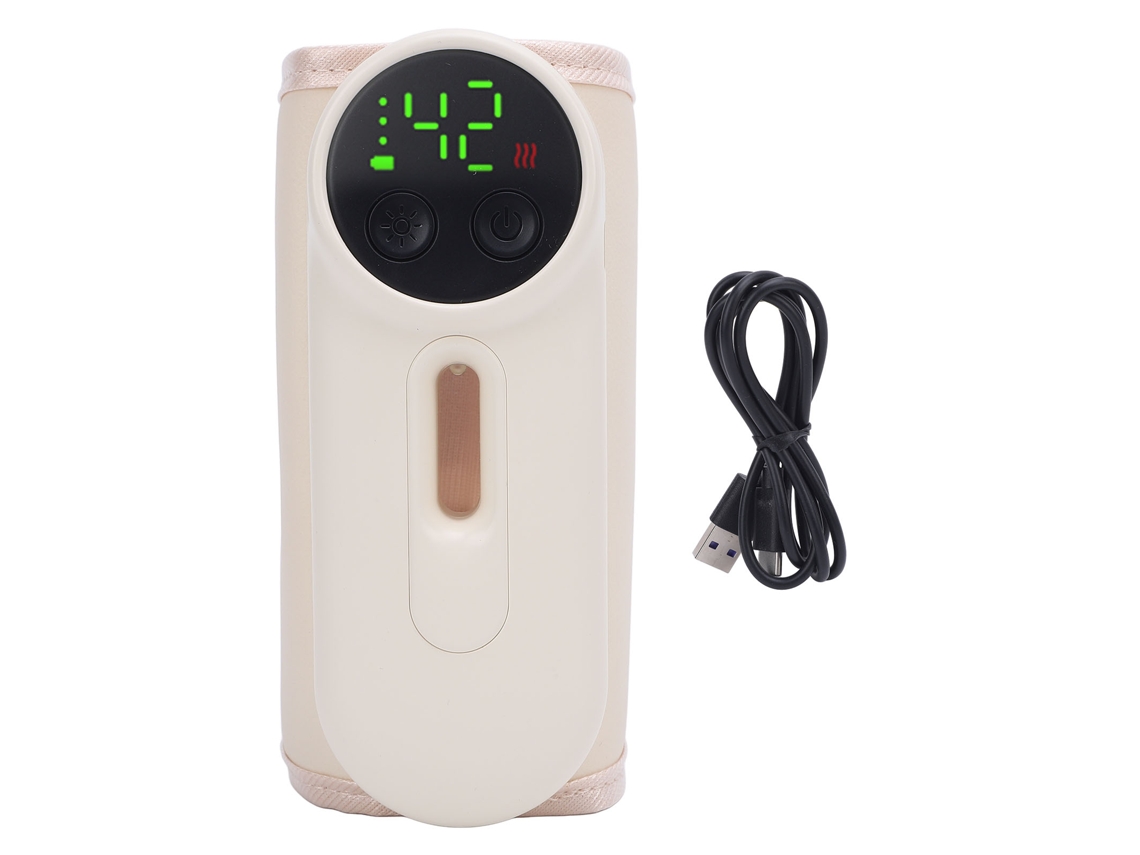 Calientabiberones Portátil Con Luz Nocturna, Recargable, Calentamiento Rápido Y Control De Temperatura.