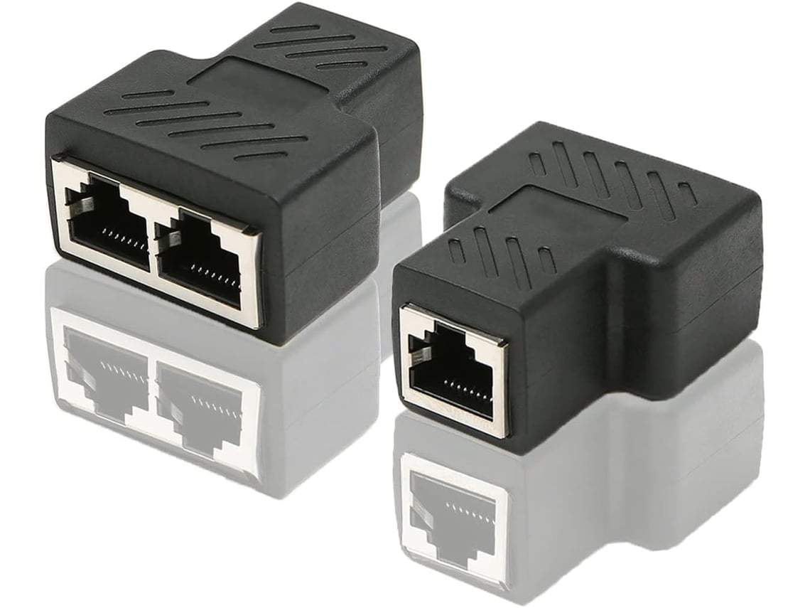 Divisor Ethernet de 1 a 2 RJ45 simple/doble para transferencia de red