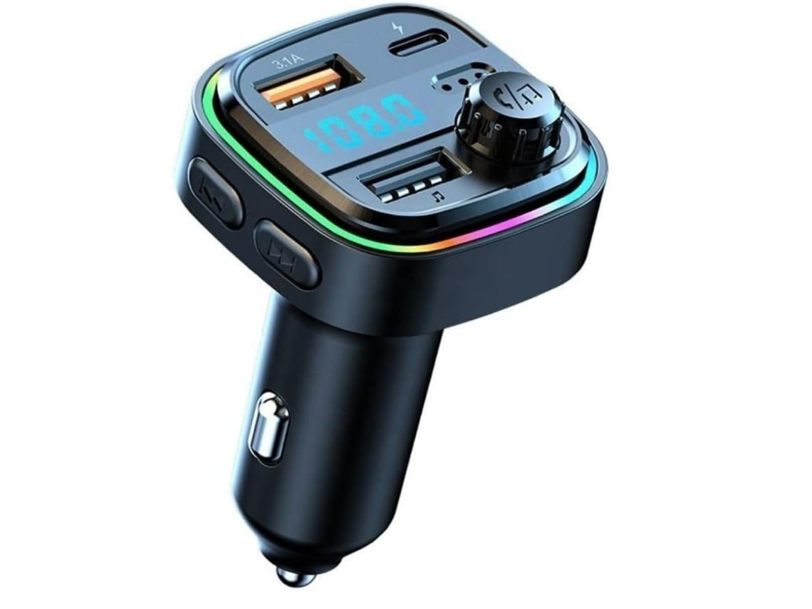 Transmisor FM Bluetooth C26 Negro SAISIYIKY