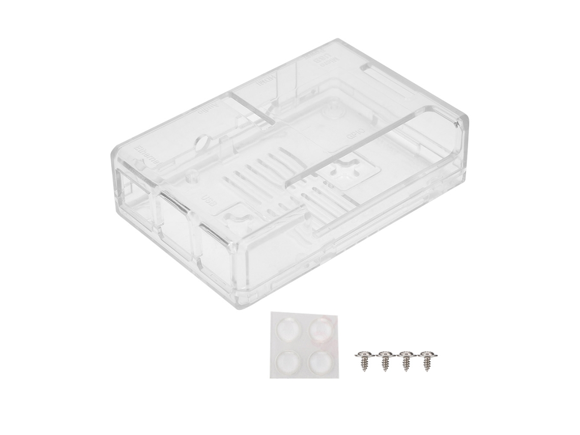 2 carcasas transparentes de ABS inyectado con orificios de ventilación para Raspberry Pi 3b/2b/1b, color dorado