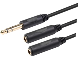 Cable de audio estéreo divisor en Y de 35 mm para conectar una computadora portátil a dos auriculares, Gokoco (1 My 6)