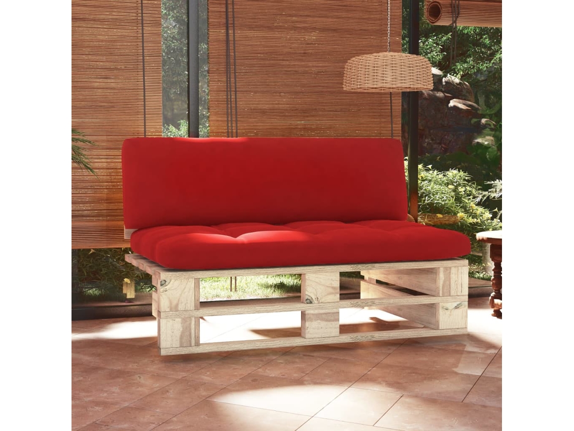 Sofá LOVELY HOME Relax de Centro en Palets para Jardín de Pino Impregnado (110 x 30 x 10 cm)