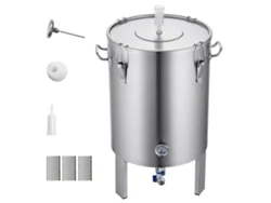 Hervidor de cerveza casero de acero inoxidable Succebuy, fermentador cúbico, 60 L