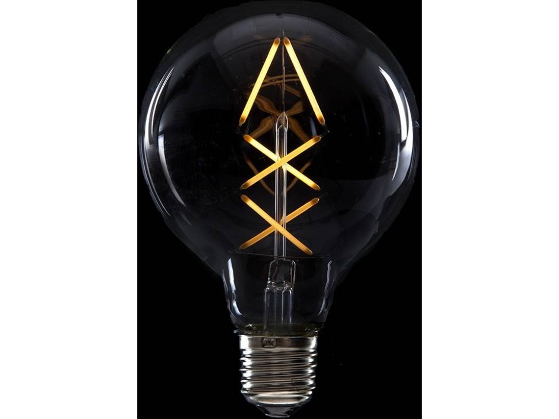 Bombilla LED E27 4W  288Lm 2000ºK Filamento G95 40.000H [WO-LF-G95FI-E27-6W-WW] GREENICE DECO