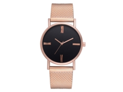 Reloj De Moda Unisex Con Movimiento De Cuarzo Y Correa De Metal (oro Rosa)